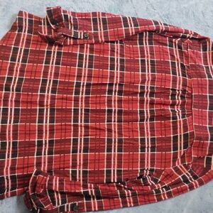 Dressbarn Red and Black Plaid Shirt